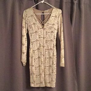 Tan/gold sparkle bodycon dress